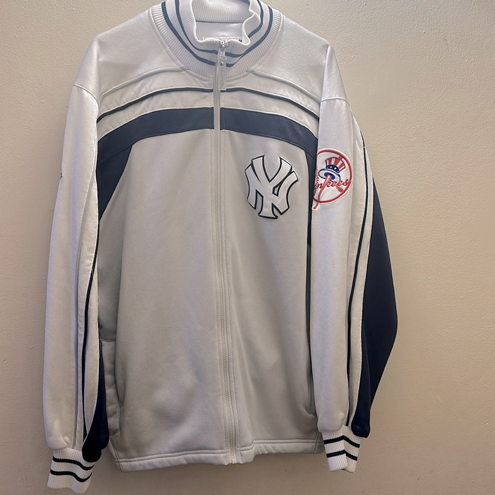 Gray Bomber Jacket with NY Logo